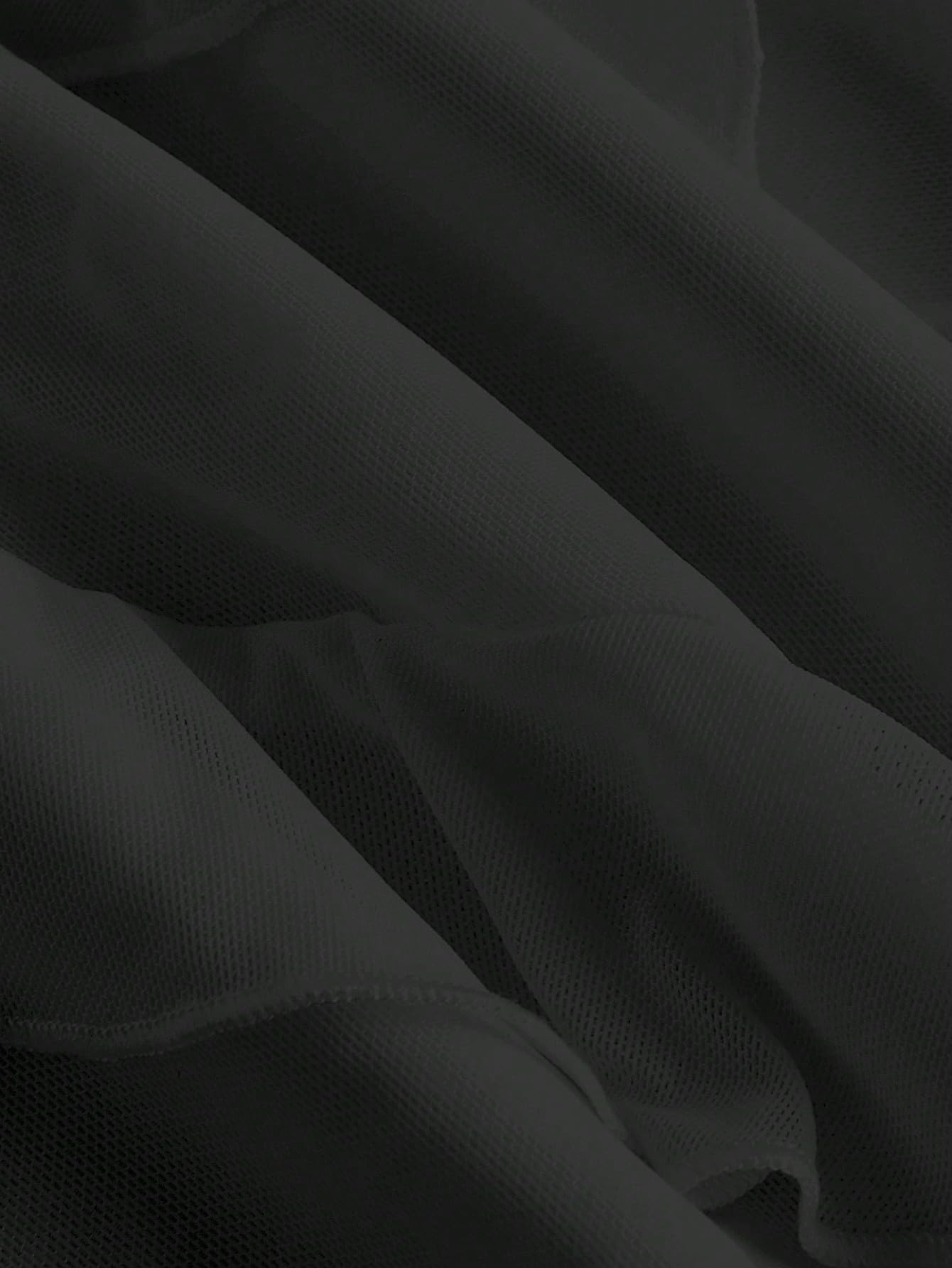 Contrast Mesh Ruffle Asymmetrical Hem Sleeveless Bodycon Cami Dress