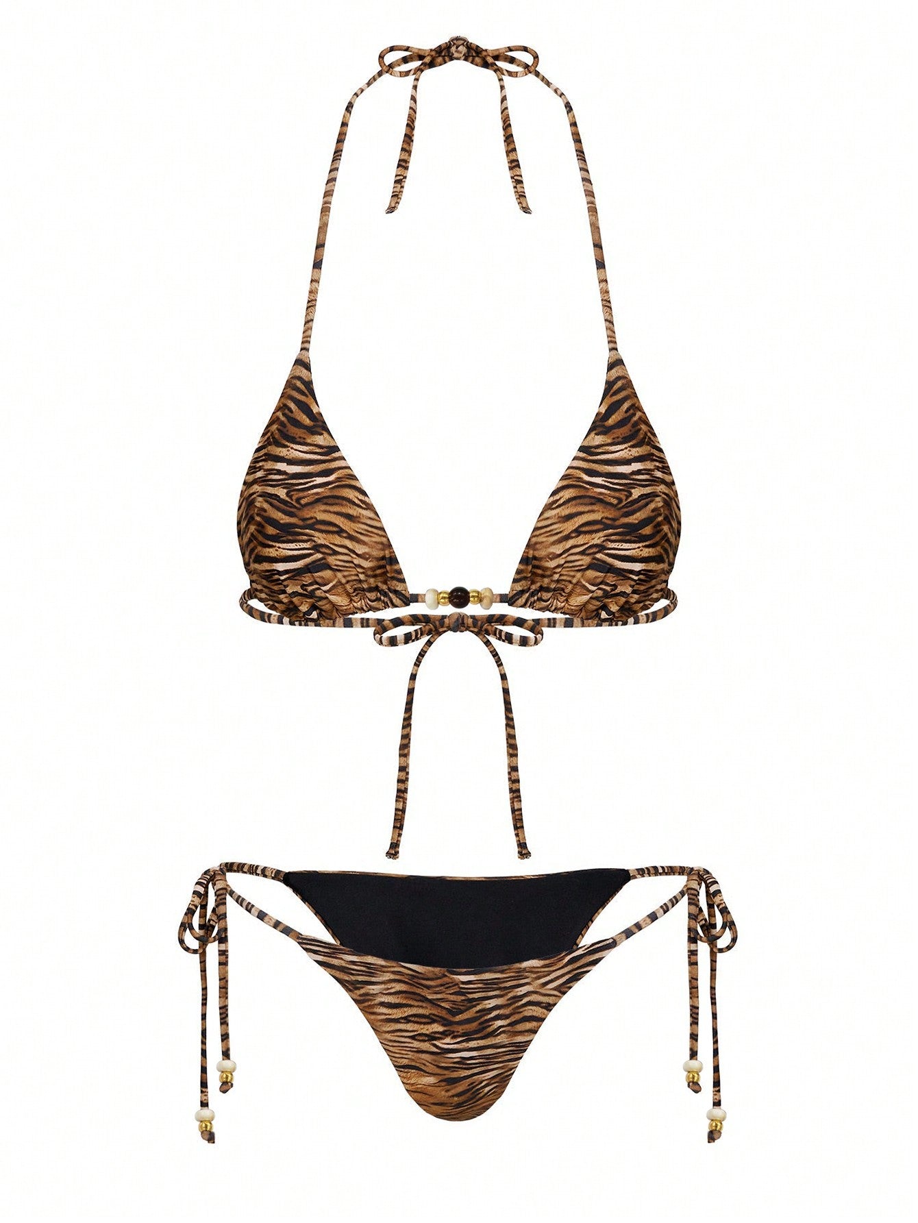 Cheetah Print Bikini Stringy Summer 2026 Y2k Beach String Triangle Thong Bathing Suit Bikini Sets