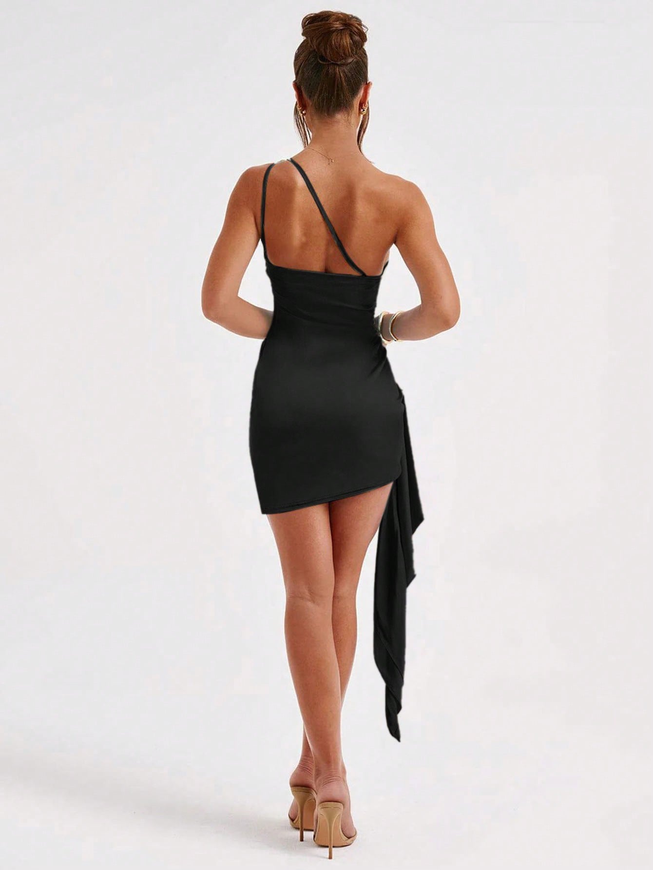 Sexy Birthday Mini Dresses Asymmetrical Going Out Club Party Vegas Dinner One Shoulder Fringe Dress