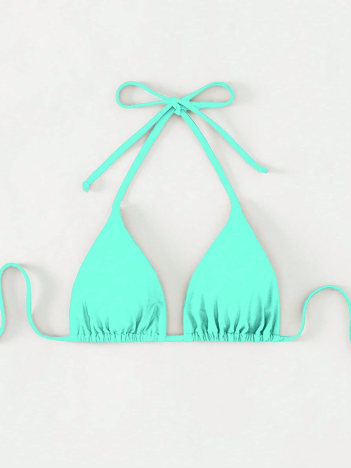 Women's Halter Triangle Bikini Top Tie Back Bathing Suit Top Sexy Swimwear for Women