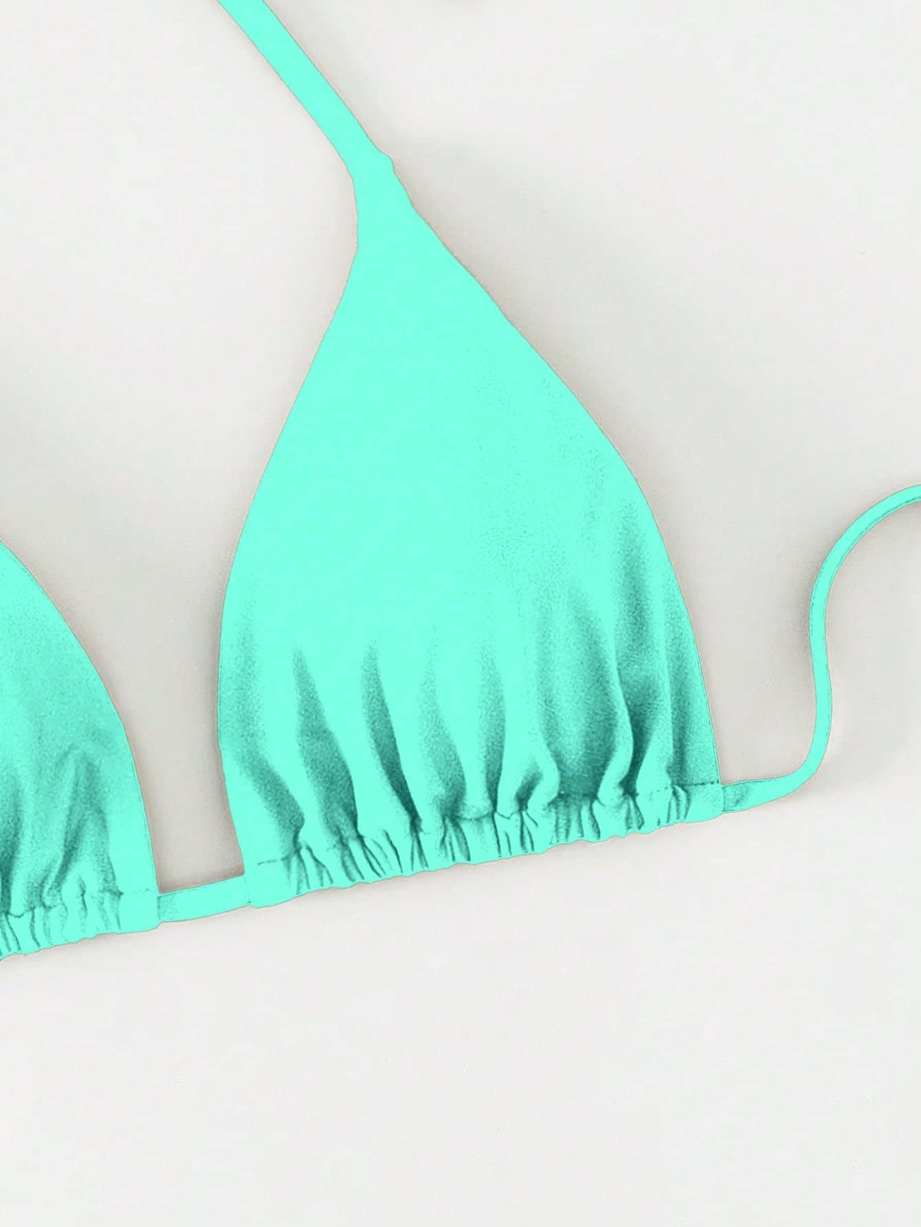 Women's Halter Triangle Bikini Top Tie Back Bathing Suit Top Sexy Swimwear for Women